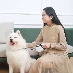 New Design Built In Led Light Ring Nylon Automatic Leads Retractable Pet <b>Dog</b> <b>Leash</b> - Product Image 5