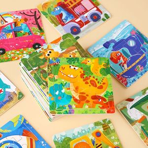 9 Piezas de Rompecabezas de Madera de Animales de Dinosaurios Coloridos para Niños en Edad Preescolar, Excelente Regalo para Niños Pequeños - Product Image 5