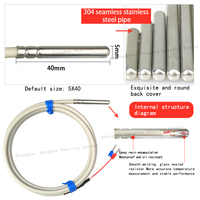 Sonde en acier inoxydable Capteur Pt100 flexible à 2 fils Capteur de température à thermistance NTC, puce de haute qualité