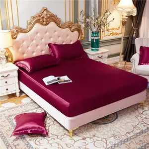 ชุดเครื่องนอนผ้าปูเตียงพิมพ์ลายสีรีแอคทีฟคุณภาพสูงชุดผ้าปูที่นอนเรียบหลายขนาดสีบริสุทธิ์