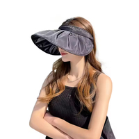 Topi Visor Logo Kustom, Topi Pelindung Matahari Putih, Topi Visor Wanita