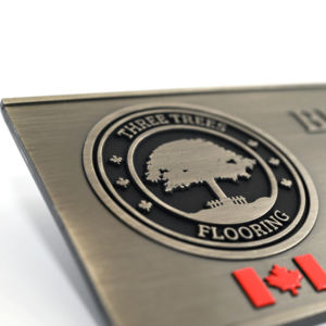 Piastra in metallo goffrato in lega di Zine antica incisa su misura per soluzioni di Marketing del marchio - Product Image 4