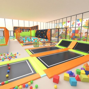 Aoleao Parc de trampolines intérieur personnalisé, toboggans, murs d'escalade, filets de cordes, centre de divertissement familial, solution complète certifiée CE TUV - Product Image 2