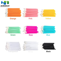 Hanheng 50 pièces/sac – Applicateurs de maquillage jetables transparents avec poignée, pinceaux à lèvres individuels et tubes de brillant à lèvres