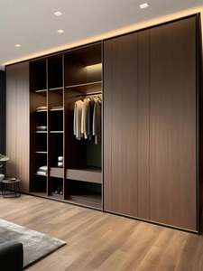 Muebles de Guardarropa Modulares Modernos de Alta Calidad con Borde Dorado, Venta de Armarios Combinados de Calidad - Product Image 2