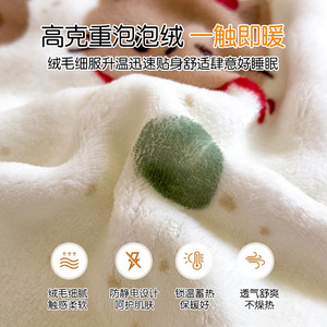 Tokogasa Milk Fleece Fitted Sheet 0.9m Printed Cartoon Winter Warm <b>Bedding</b> Home Use - Product Image 4