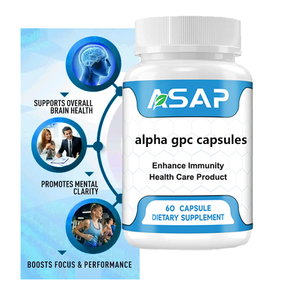 Capsules Nootropiques Alpha GPC de soutien cérébral pour la motivation de la concentration Avantages pour la beauté énergétique Utilisation adulte Qualité alimentaire 60 Capsules/Bouteille - Product Image 1