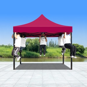 Tente de sport intérieure économique et légère, pop-up, 2x2m, 3x3, 3x6, 6.5x6.5ft, imperméable, rouge, bleue, toutes saisons - Product Image 2
