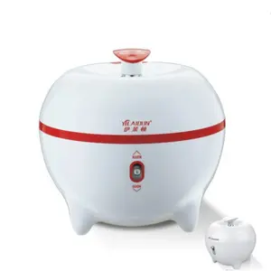 한국 가정용 귀여운 흰색 애플 모양 0.6 리터 1L 미니 쌀 휴대용 전기 밥솥