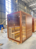 Sauna Kayu Cedar Modern Chuoji untuk 10 Orang, Panel Kontrol Komputer, Fungsi Uap Kering, Bertenaga Listrik
