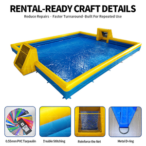 Terrain de football <span class=keywords><strong>gonflable</strong></span> commercial extérieur en bâche PVC, aire de saut <span class=keywords><strong>pour</strong></span> enfants et <span class=keywords><strong>adultes</strong></span>, château <span class=keywords><strong>gonflable</strong></span> AirFunPro Soapy Castle - Product Image 3