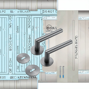 High Quality Modern Stainless Steel Apartment <b>Security</b> Door <b>Locks</b> and Handles for Interior Doors with Easy Installation - Product Image 2