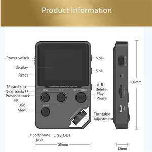 Reproductor Mp3 de 1,8 pulgadas con grabación sin pérdidas de alta definición con un solo clic, diseño portátil y moderno para aprendizaje y entretenimiento, producto muy vendido - Product Image 6
