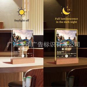 Luz Nocturna 3D para Habitación, Empaque de Regalo con Logotipo, Acrílico UV, Foto Táctil, Publicidad Creativa, DIY - Product Image 3