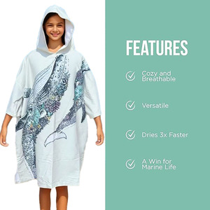 Logo <span class=keywords><strong>personnalisé</strong></span> microfibre séchage rapide <span class=keywords><strong>poncho</strong></span> serviette femme et homme sans sable Surf Robe à capuche serviette de plage pour le <span class=keywords><strong>bain</strong></span> des adultes - Product Image 4