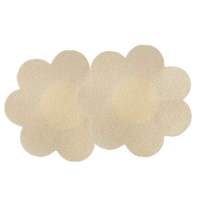 Wieder verwendbare Stoff nippel abdeckungen Einweg-Brust pasteten Klebende Satin blüten pasteten für Frauen - Product Image 2
