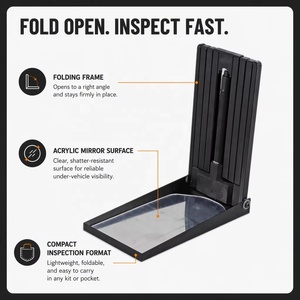 WD-MP Mini <b>Pocket</b> Foldable Inspection <b>Mirror</b> with LED Flashlight for Aviation Security Government Use - Product Image 1