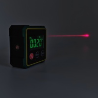 Inclinomètre numérique rechargeable avec affichage, portée 4*90, précision 0.2, double laser, magnétique quatre faces, bouton rouge