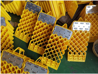 Cale de roue portable en plaque de fer avec plastique antidérapant jaune pour la sécurité