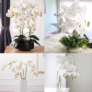 <span class=keywords><strong>Flores</strong></span> Artificiales de Phalaenopsis de Alta Calidad con Tacto Real, 9 Cabezas, <span class=keywords><strong>Flores</strong></span> Grandes de Orquídea, Hojas y Tallos para Decoración del Hogar y Bodas - Product Image 5