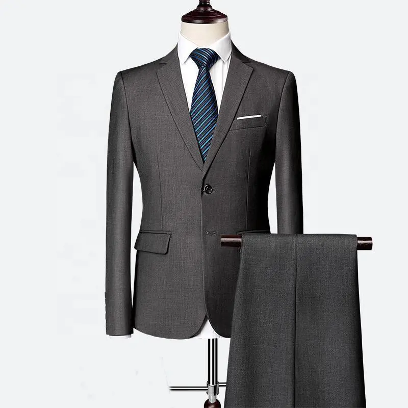 Costume pour homme 2 pièces Blazer coupe ajustée Costume de smoking pour mariage et bal Ensemble veste et pantalon