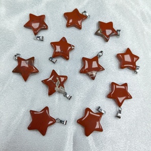 Pierre naturelle en gros, aventurine, jaspe Picasso, pierre précieuse colorée en forme d'étoile, fabrication de bijoux, pendentif pour collier DIY - Product Image 4