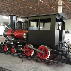 Modèle de locomotive à vapeur en métal pour accessoires de photographie, décoration intérieure et présentation - Product Image 3