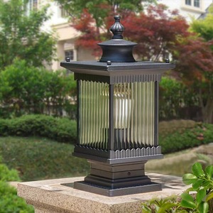 Lámpara de Pilar Solar de Bronce para Exteriores, Montaje Empotrado, Pantalla de Vidrio, LED Blanco Cálido 2700K, Base E26, Clasificación IP65, 500 Lúmenes, Ra80 - Product Image 3