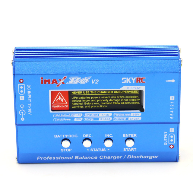 IMax B6 V2 Digital LCD Lipo NiMh 3S Battery Balance Charger With AC POWER 12v 5A Adapter for Rc Car Drone Helicopter