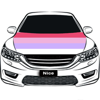 Housse de capot de voiture personnalisée en polyester extensible, motif arc-en-ciel gay, pour défilés de fierté, arrière-plan photo et protection solaire pour capot de voiture