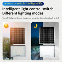 Projecteur LED solaire moderne pour extérieur, étanche IP67, rechargeable, type panneau solaire, 100W 200W 300W 400W 500W, pour stade