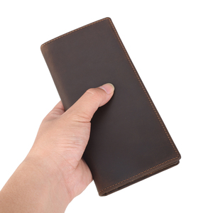 Tiding Vintage Custom Genuine Leather Men <strong>RFID</strong> Protection Blocking <strong>Wallet</strong> Slim Long Leather <strong>Wallet</strong> - Product Image 4