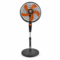 Ventilateur sur pied électrique haut de gamme 16 pouces, aérodynamique, 5 pales en PP, grille en plastique ou en fer, hauteur réglable pour chambre et salle à manger
