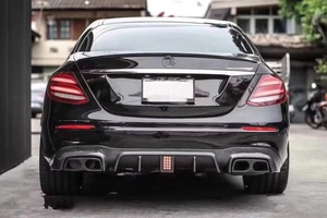 Kit de carrosserie en fibre de carbone style BS noir, adapté à la mercedes-benz W213 E63 <span class=keywords><strong>E55</strong></span>, protection lèvre avant et arrière - Product Image 6