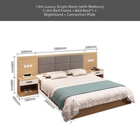 Juego de Muebles de Dormitorio para Hotel Comercial de 5 Estrellas, Estilo Moderno y Minimalista 2026, Madera Contrachapada Ecológica, para Apartamentos, Villas y Hoteles Completos