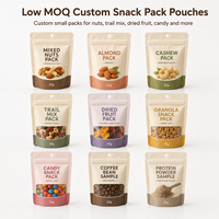 Petits sachets refermables mats personnalisés de 100g pour aliments, imprimés, qualité alimentaire, pour amandes, cacahuètes, noix de cajou, portions individuelles, sachets Mylar pour snacks