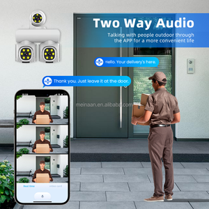 กล้องรักษาความปลอดภัย9MP UHD 3หน้าจอเครือข่ายไร้สาย WIFI กล้องวงจรปิด PTZ กลางแจ้ง4K 360 3เลนส์กล้องรักษาความปลอดภัย WIFI - Product Image 3