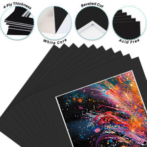 Passe-partout carré élégant pour affichage <span class=keywords><strong>photo</strong></span>, passe-partout personnalisé <span class=keywords><strong>sans</strong></span> acide pour cadres <span class=keywords><strong>photo</strong></span> en papier - Product Image 3