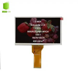 شاشة عرض LCD ذات 7 شرائح ذات ترانزستورات رقيقة الترانزستور 800x480 وفتحة عرض واسعة 800(RGB)x480 7 بوصة لوحة شاشة LCD أصلية وحدات LCD