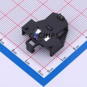 BS-08-A1BK023 Button & Strip Battery Connector Through hole Component (THT) Connector Battery Holder CR2032 Phosphor Bronze - Product Image 2