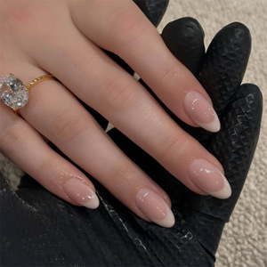 Clásicas 24 <span class=keywords><strong>Uñas</strong></span> Postizas Francesas con Punta Corta Cuadrada, <span class=keywords><strong>Uñas</strong></span> Artificiales Reutilizables de Cobertura Completa para Uso Diario <span class=keywords><strong>en</strong></span> la Oficina - Product Image 2