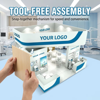 YTSF-I66 Stand d'exposition personnalisé en bois pour produits de soins bucco-dentaires avec écran LED et comptoir – Propre, durable, facile à assembler
