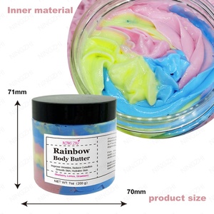 Beurre Corporel Hydratant Naturel Fouetté Effet Glace au Cacao et aux Couleurs de l'Arc-en-ciel pour Soins Corporels en Gros - Product Image 2