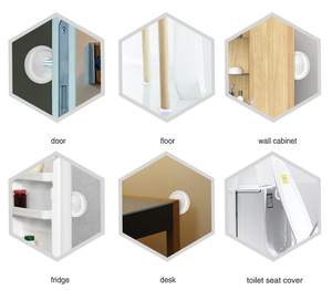 40MM Absorbant les chocs Boutons de porte Protecteurs muraux pour couvrir les dommages et protéger les surfaces murales - Product Image 6