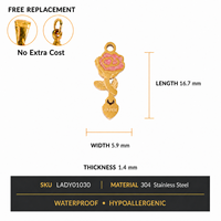 Breloques pendentifs en acier inoxydable plaqué or 18 carats avec émail coloré assorti et zircon cubique pour la fabrication de bijoux DIY