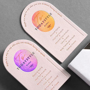 من المصنع مباشرة طباعة حروف مخصصة للأعمال مع رقائق ذهبية ومواد من الورق المقوى للزيارة والبطاقات - Product Image 6