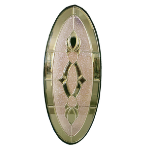 Victoria phong cách bán buôn giá ICE flower chì cửa kính chèn với vát Gương trang trí hình bầu dục cửa kính chèn - Product Image 6