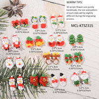 6pcs Populaire 3D Alliage Métal Acrylique De Noël Nail Art À La Main Conception Charme Elk Ongles De Noël 5D Nail Art Charme