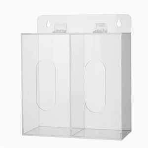 Boîte de rangement murale en acrylique pour masques, gants, chapeaux, avec couvercle anti-poussière, compartiment rectangulaire transparent, étui d'organisation - Product Image 3