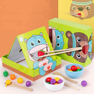 Juguetes de Habilidades Motoras para Niños, Juego Educativo de Madera con Cuentas para Encajar y Simulación de Alimentación - Product Image 3
